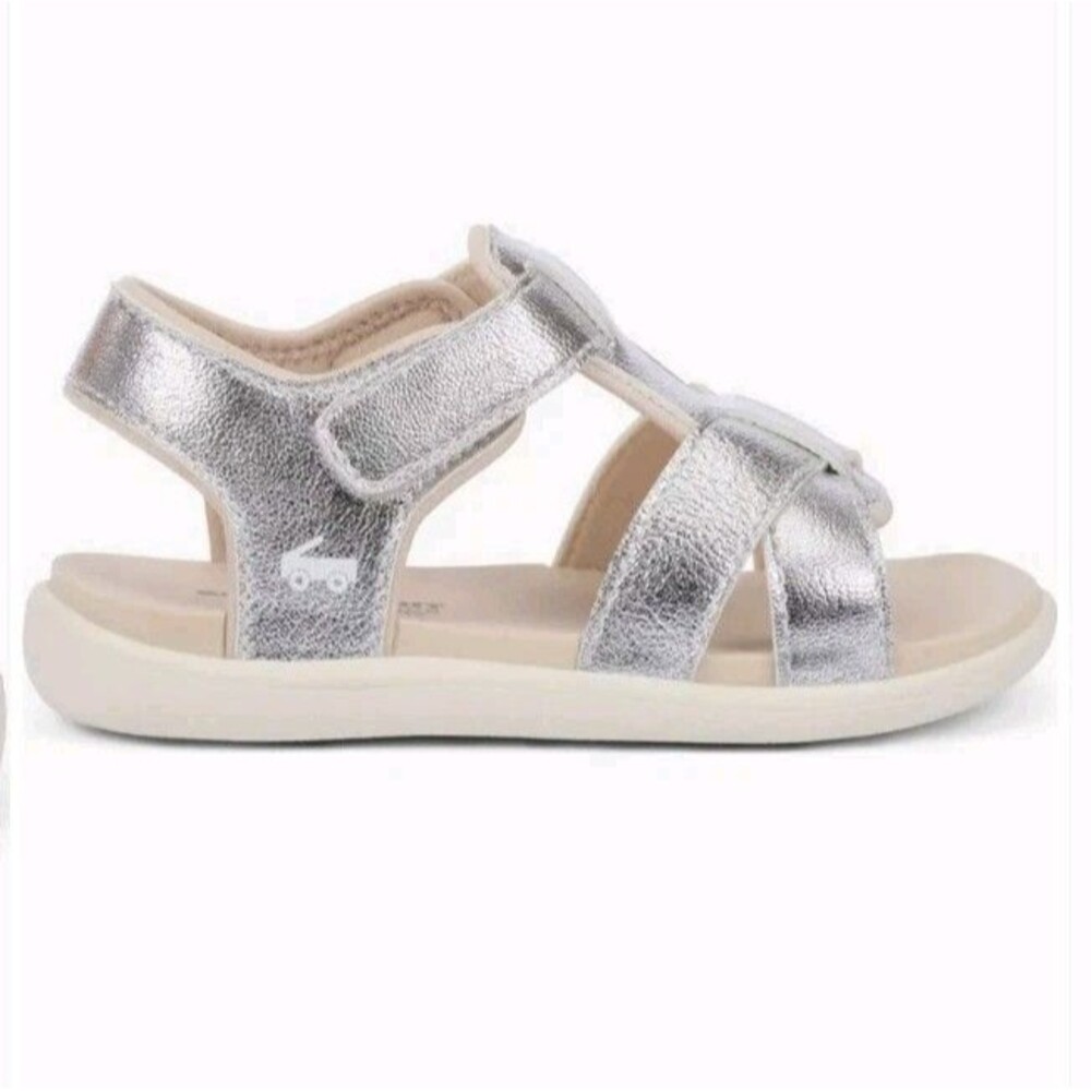 See Kai Run Basics Toddler Logan T-Strap Unisex Sandals Silver - Picture 3 of 6